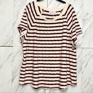 Liz Claiborne Striped Crewneck Shirt SZ 2X